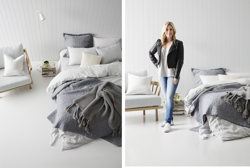 linen quilt cover two ways Aimee Tarulli Archer Interiors Katy Thomas The Eye Spy Milk Bar.