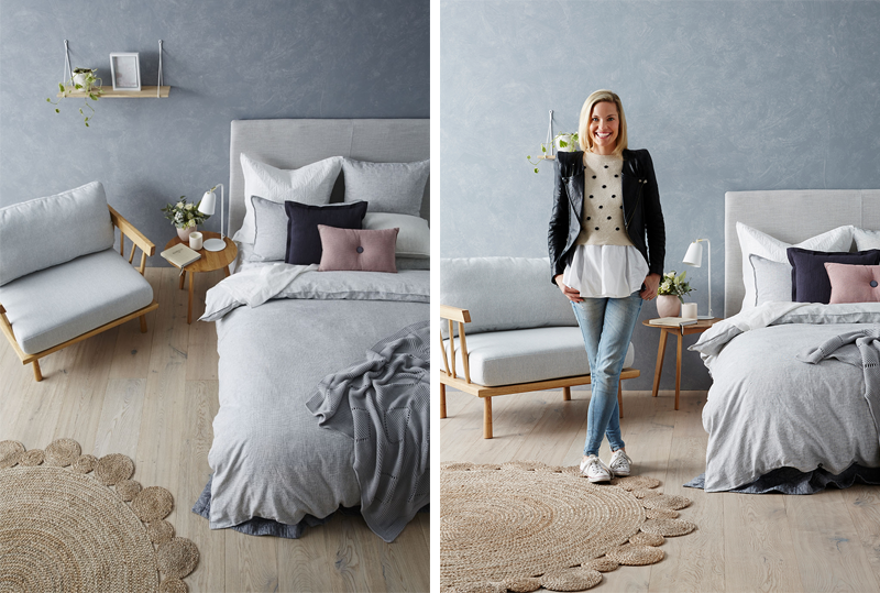linen quilt cover two ways Aimee Tarulli Archer Interiors Katy Thomas The Eye Spy Milk Bar.