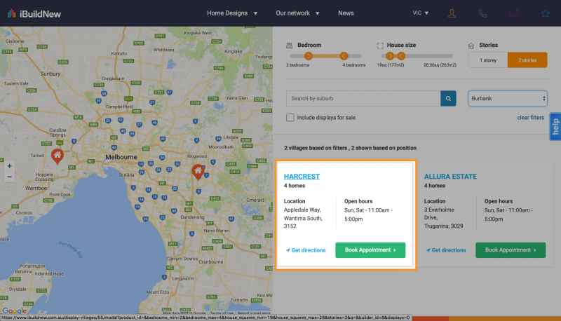 display villages nsw find map