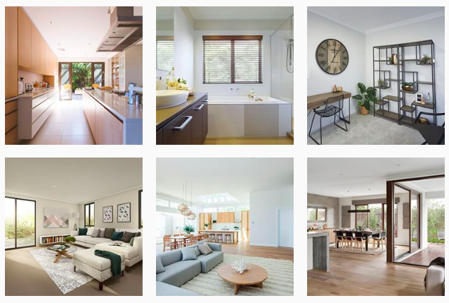 Screenshots of home design