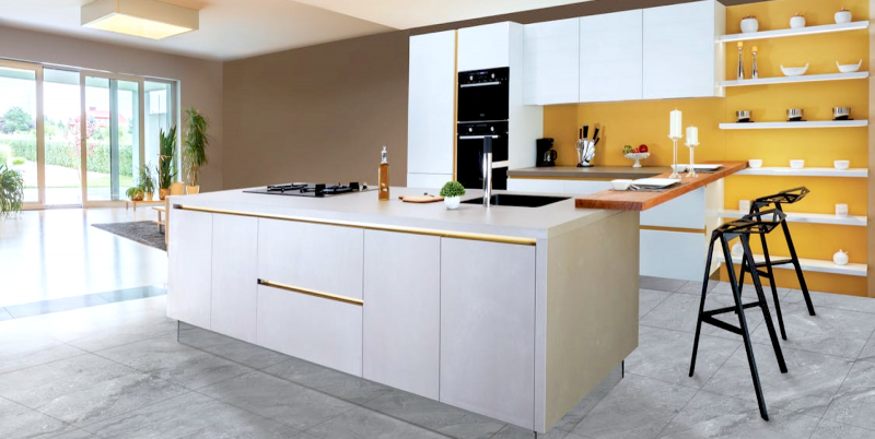 open shelving kitchen